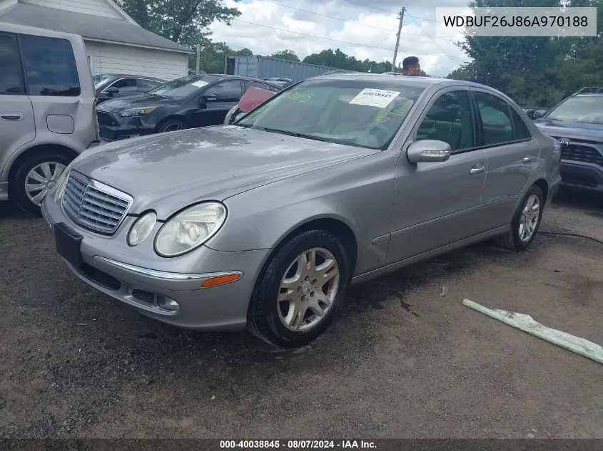 2006 Mercedes-Benz E 320 Cdi VIN: WDBUF26J86A970188 Lot: 40038845