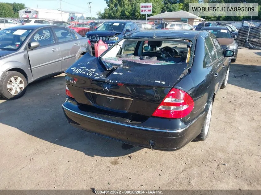 2006 Mercedes-Benz E 350 VIN: WDBUF56J16A895609 Lot: 40122672