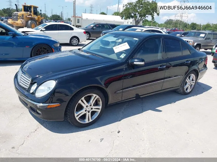 2006 Mercedes-Benz E 350 VIN: WDBUF56J66A946604 Lot: 40176700