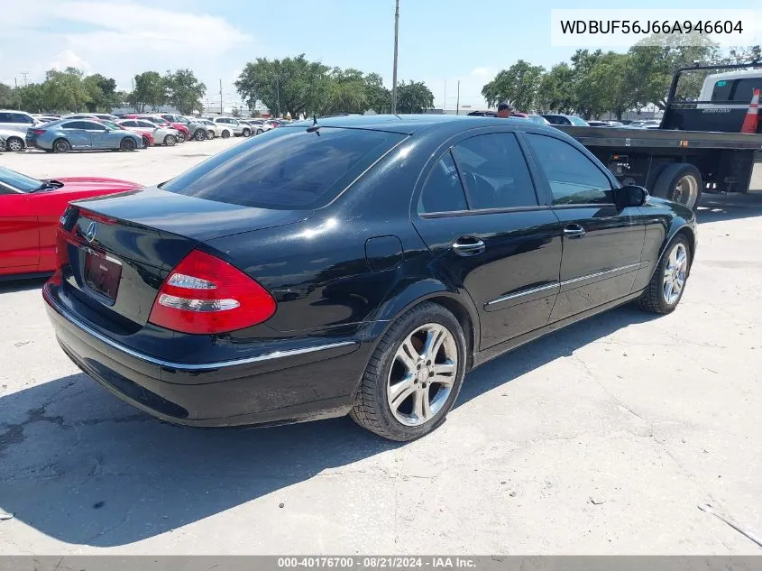 2006 Mercedes-Benz E 350 VIN: WDBUF56J66A946604 Lot: 40176700