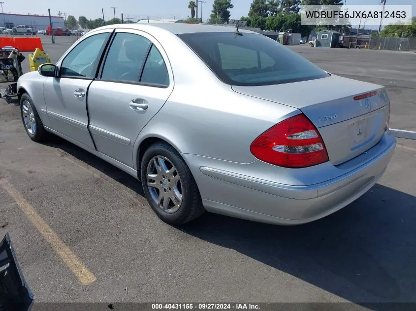 2006 Mercedes-Benz E 350 VIN: WDBUF56JX6A812453 Lot: 40431155