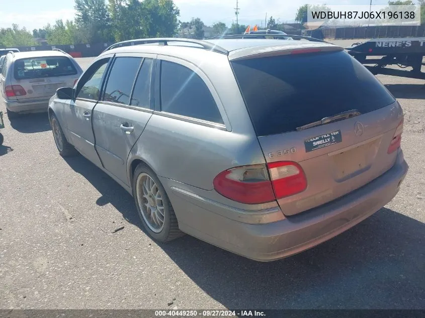 2006 Mercedes-Benz E 350 4Matic VIN: WDBUH87J06X196138 Lot: 40449250