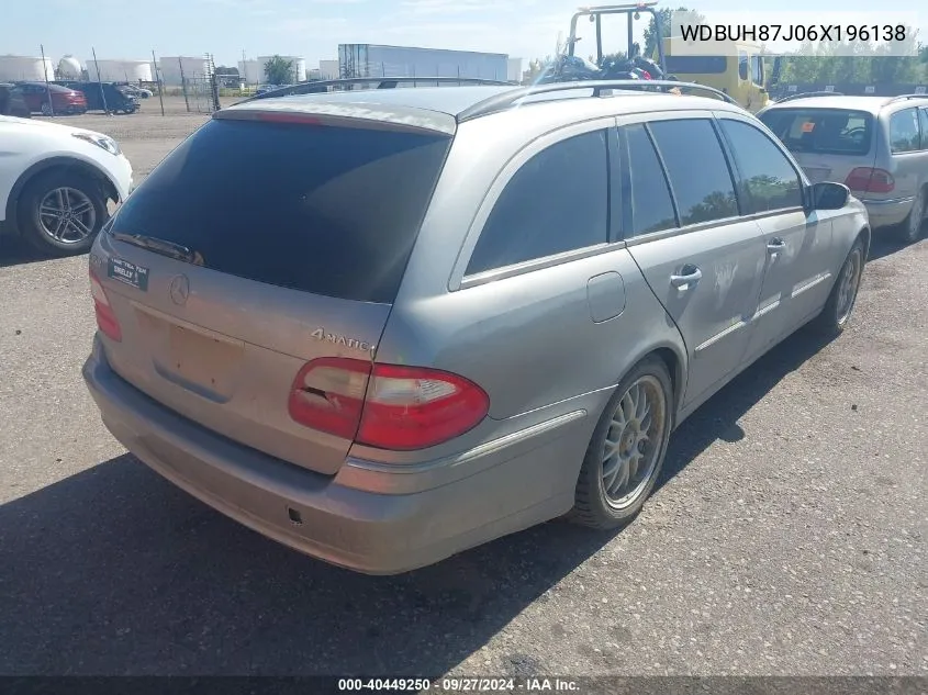 2006 Mercedes-Benz E 350 4Matic VIN: WDBUH87J06X196138 Lot: 40449250