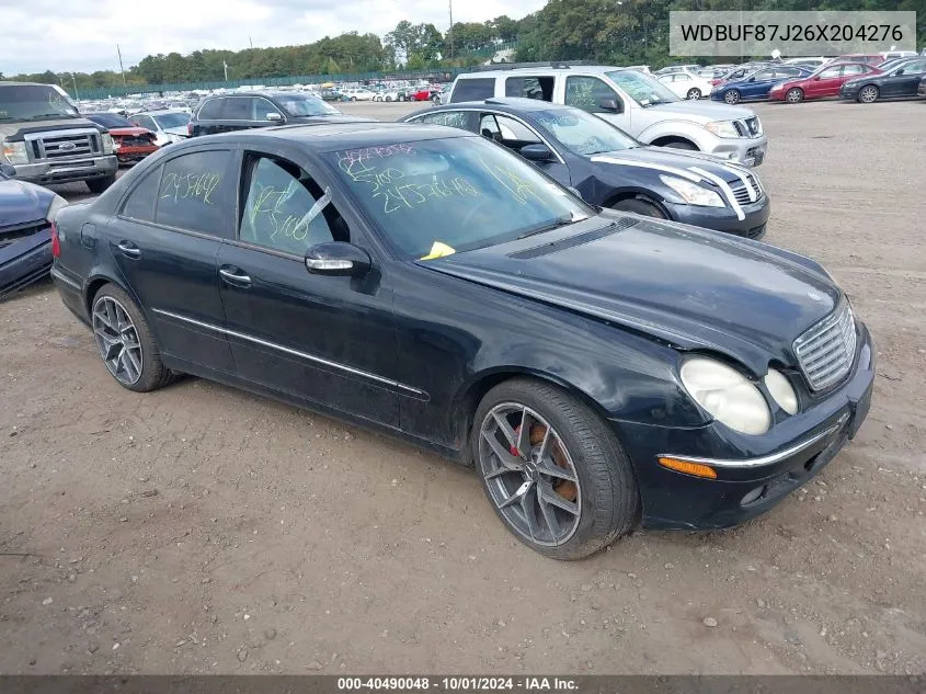 2006 Mercedes-Benz E 350 4Matic VIN: WDBUF87J26X204276 Lot: 40490048