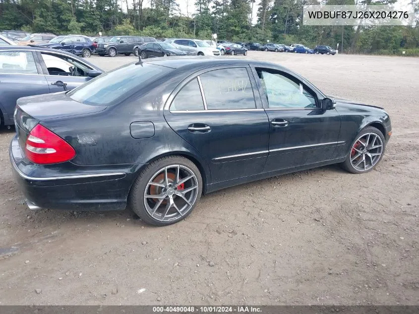 2006 Mercedes-Benz E 350 4Matic VIN: WDBUF87J26X204276 Lot: 40490048