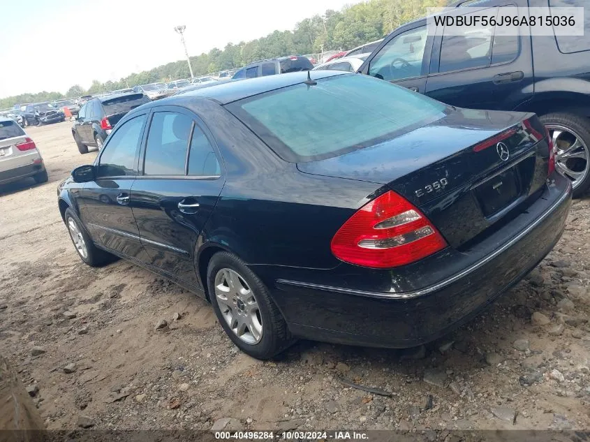 2006 Mercedes-Benz E 350 VIN: WDBUF56J96A815036 Lot: 40496284