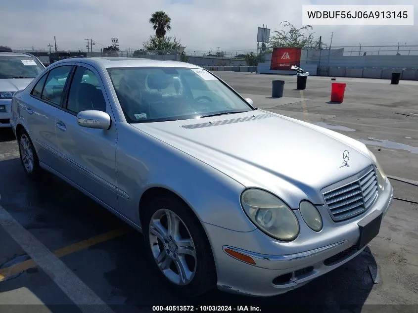 2006 Mercedes-Benz E 350 VIN: WDBUF56J06A913145 Lot: 40513572