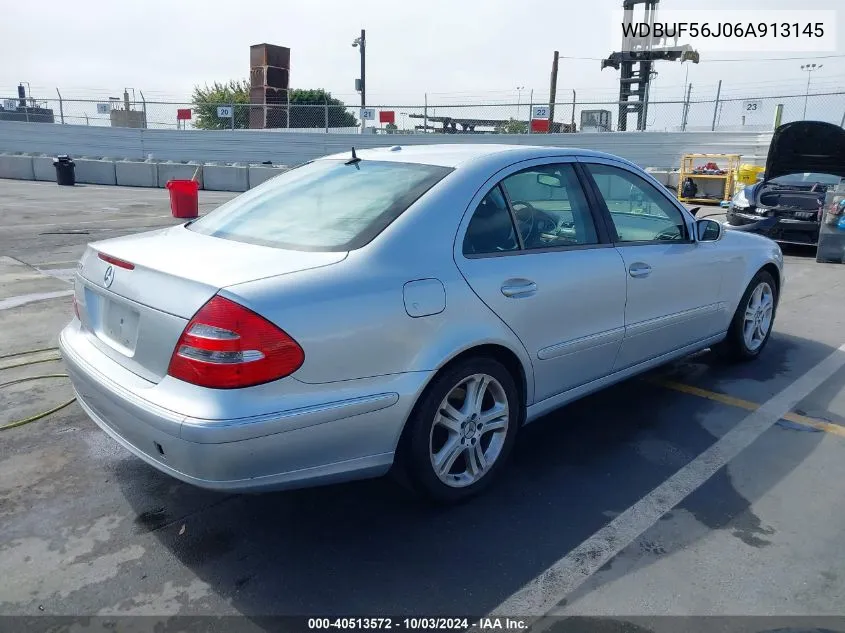 2006 Mercedes-Benz E 350 VIN: WDBUF56J06A913145 Lot: 40513572