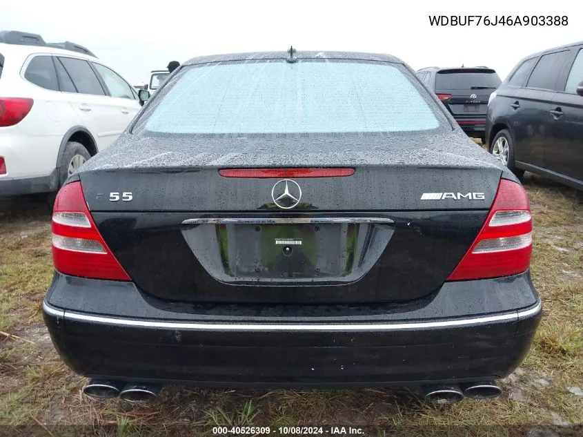 2006 Mercedes-Benz E 55 Amg VIN: WDBUF76J46A903388 Lot: 40526309