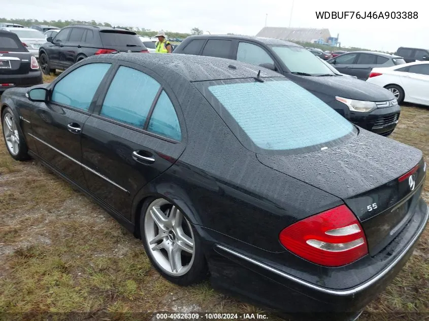 2006 Mercedes-Benz E 55 Amg VIN: WDBUF76J46A903388 Lot: 40526309