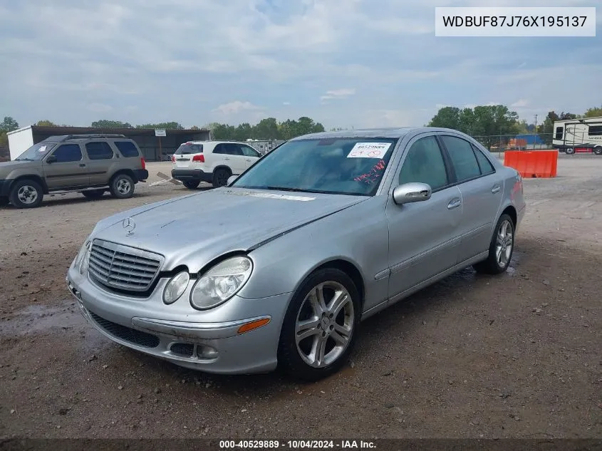 2006 Mercedes-Benz E 350 4Matic VIN: WDBUF87J76X195137 Lot: 40529889