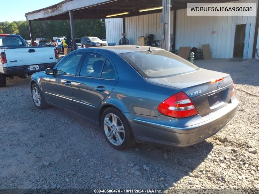 2006 Mercedes-Benz E 350 VIN: WDBUF56J66A950636 Lot: 40586474