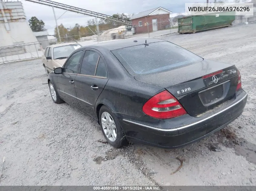 2006 Mercedes-Benz E 320 Cdi VIN: WDBUF26J86A976296 Lot: 40591858