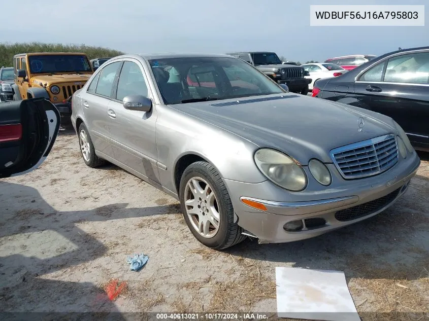 2006 Mercedes-Benz E 350 VIN: WDBUF56J16A795803 Lot: 40613021