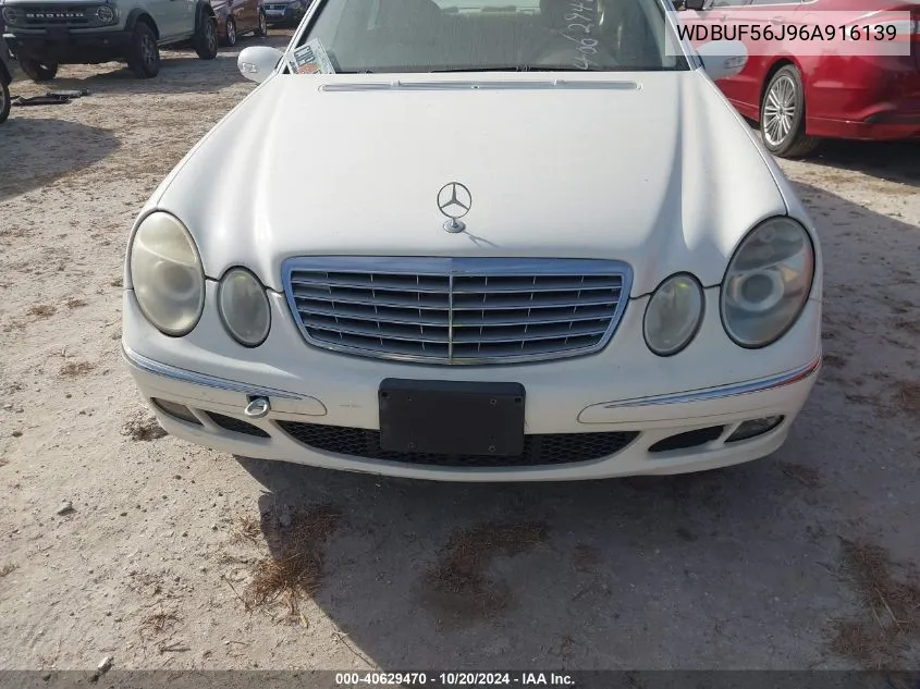 2006 Mercedes-Benz E 350 VIN: WDBUF56J96A916139 Lot: 40629470