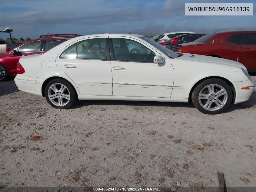 2006 Mercedes-Benz E 350 VIN: WDBUF56J96A916139 Lot: 40629470