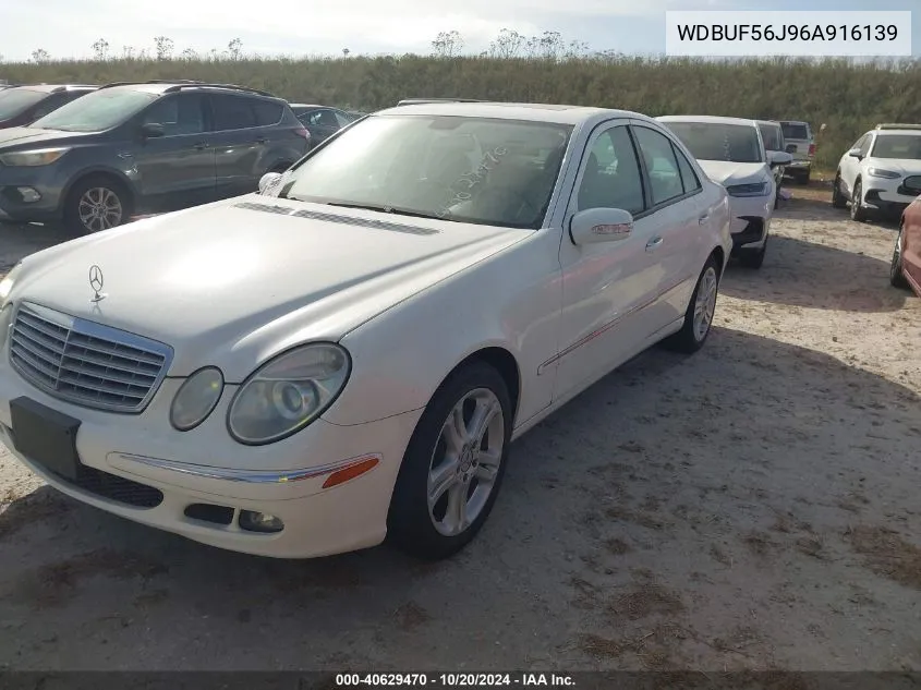 2006 Mercedes-Benz E 350 VIN: WDBUF56J96A916139 Lot: 40629470