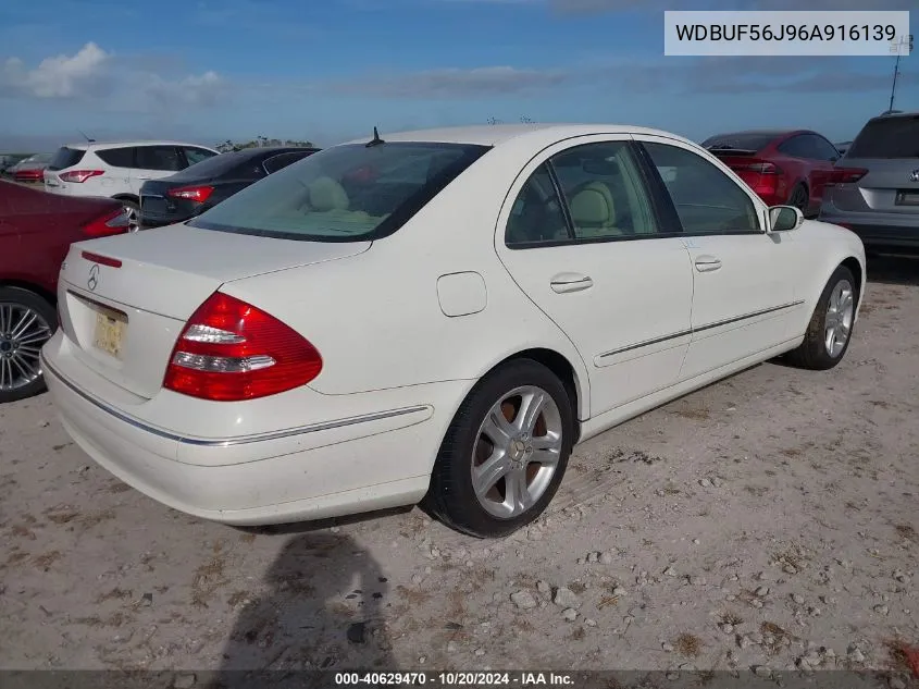 2006 Mercedes-Benz E 350 VIN: WDBUF56J96A916139 Lot: 40629470