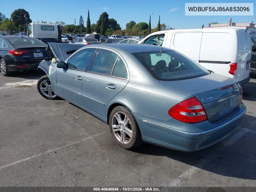 2006 Mercedes-Benz E 350 VIN: WDBUF56J86A853096 Lot: 40646646