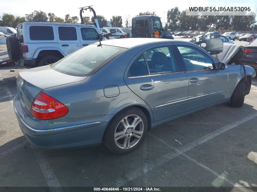 2006 Mercedes-Benz E 350 VIN: WDBUF56J86A853096 Lot: 40646646