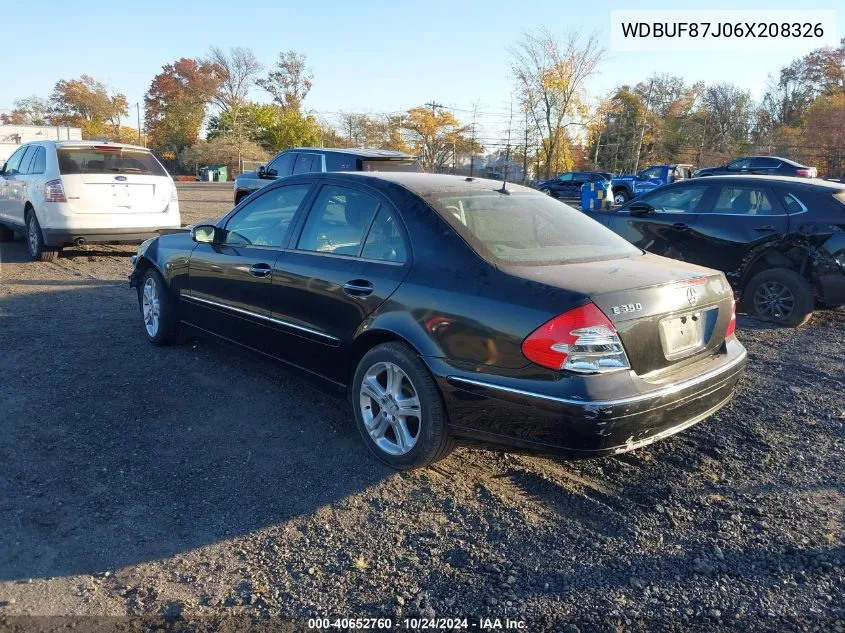 2006 Mercedes-Benz E 350 4Matic VIN: WDBUF87J06X208326 Lot: 40652760