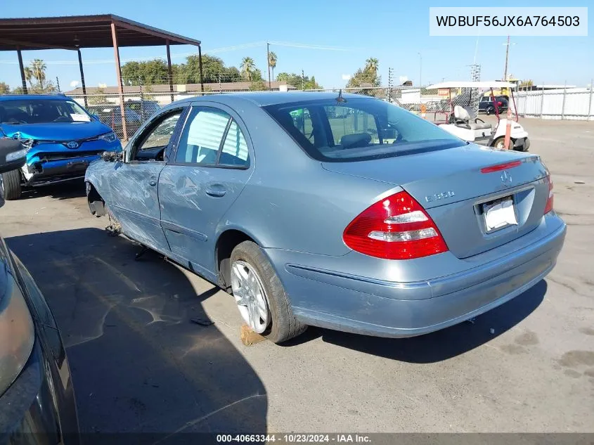 2006 Mercedes-Benz E 350 VIN: WDBUF56JX6A764503 Lot: 40663344