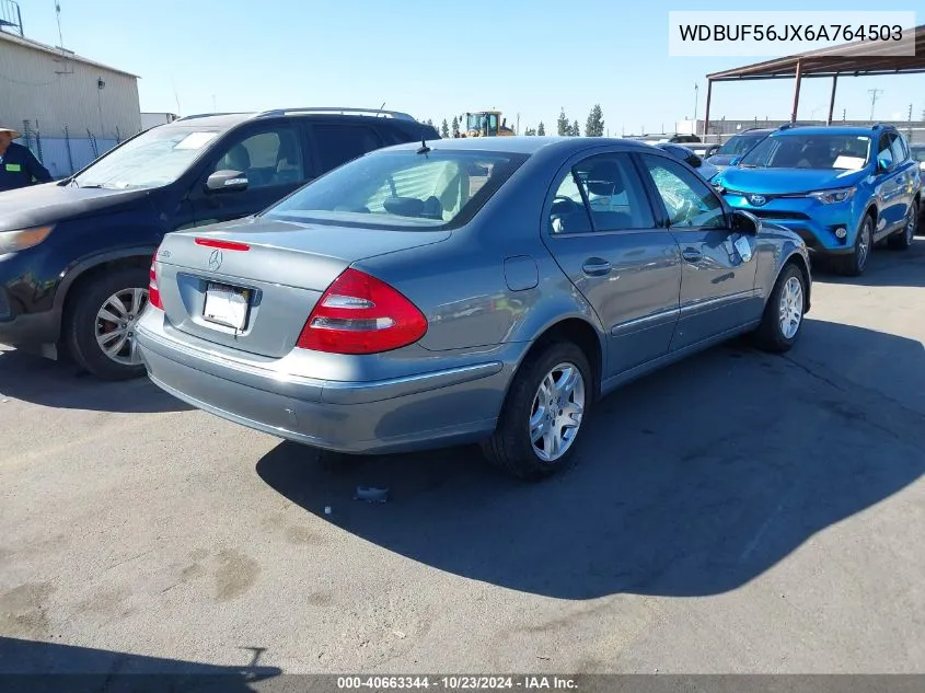 2006 Mercedes-Benz E 350 VIN: WDBUF56JX6A764503 Lot: 40663344