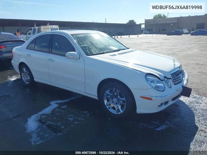 2006 Mercedes-Benz E 350 VIN: WDBUF56JX6A819998 Lot: 40672586