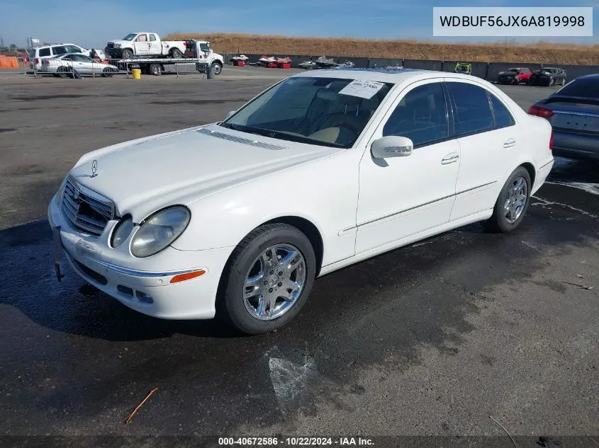 2006 Mercedes-Benz E 350 VIN: WDBUF56JX6A819998 Lot: 40672586