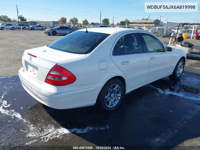 2006 Mercedes-Benz E 350 VIN: WDBUF56JX6A819998 Lot: 40672586