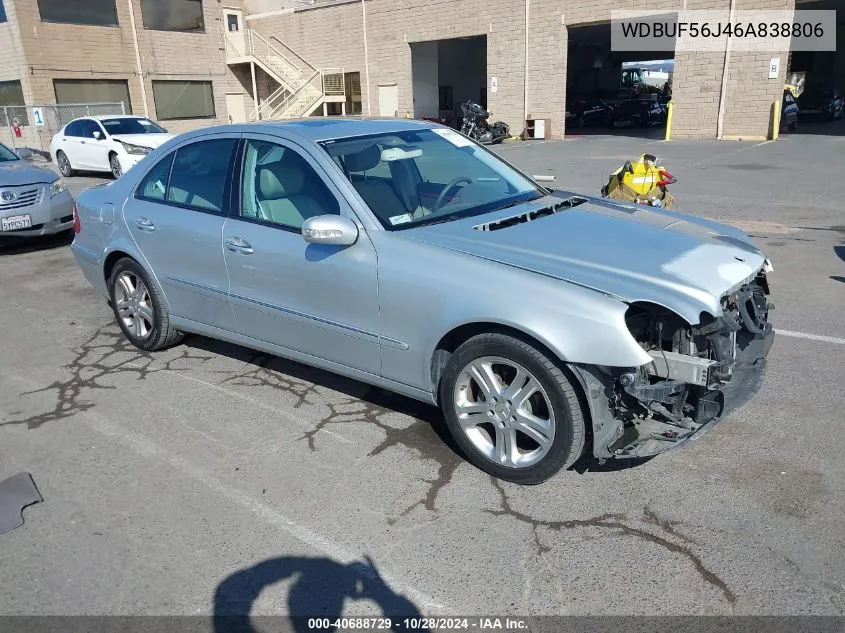 2006 Mercedes-Benz E 350 VIN: WDBUF56J46A838806 Lot: 40688729