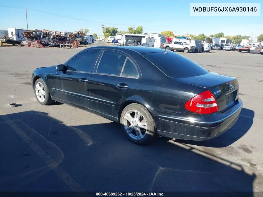 2006 Mercedes-Benz E 350 VIN: WDBUF56JX6A930146 Lot: 40689262