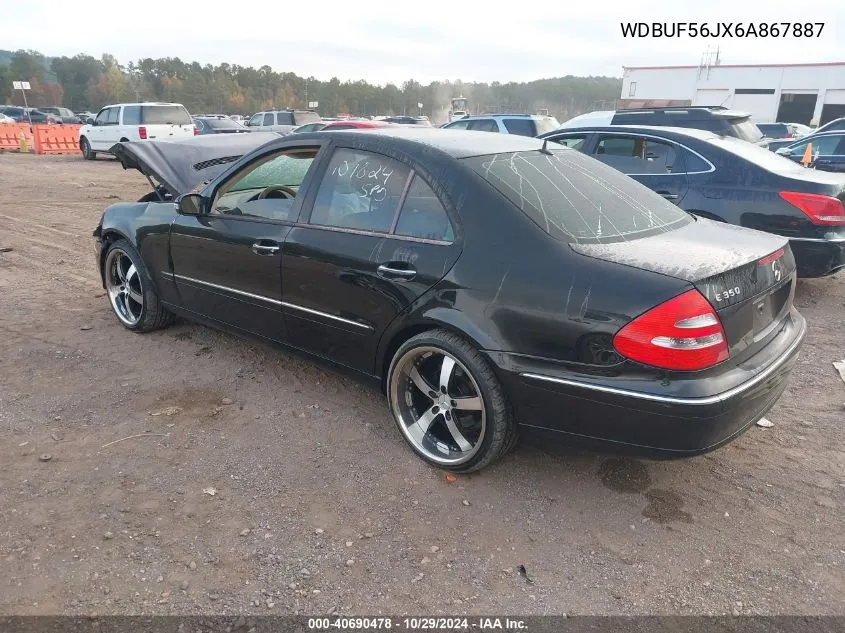 2006 Mercedes-Benz E 350 VIN: WDBUF56JX6A867887 Lot: 40690478