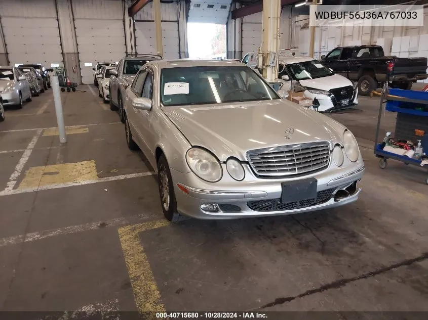 2006 Mercedes-Benz E 350 VIN: WDBUF56J36A767033 Lot: 40715680