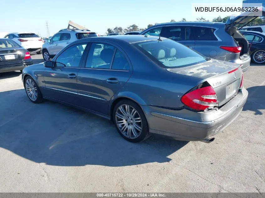 2006 Mercedes-Benz E 350 VIN: WDBUF56J06A963236 Lot: 40715722