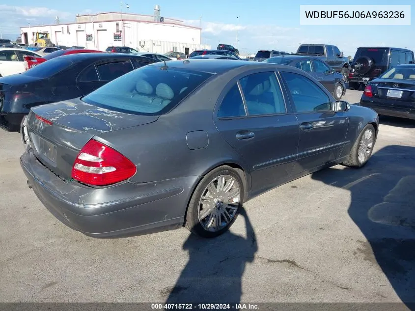 2006 Mercedes-Benz E 350 VIN: WDBUF56J06A963236 Lot: 40715722