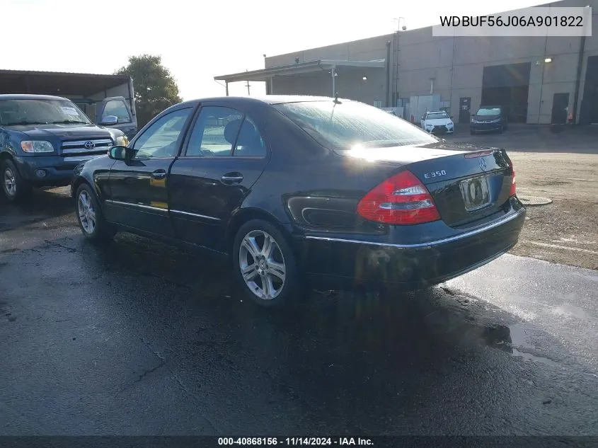 2006 Mercedes-Benz E 350 VIN: WDBUF56J06A901822 Lot: 40868156