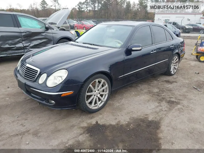 2006 Mercedes-Benz E 350 VIN: WDBUF56J16A957106 Lot: 40872480