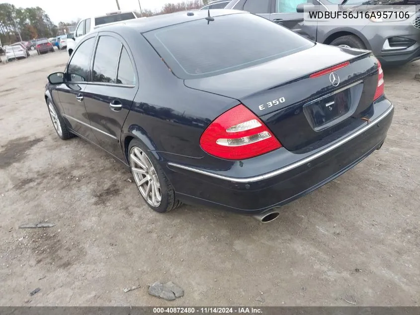 2006 Mercedes-Benz E 350 VIN: WDBUF56J16A957106 Lot: 40872480