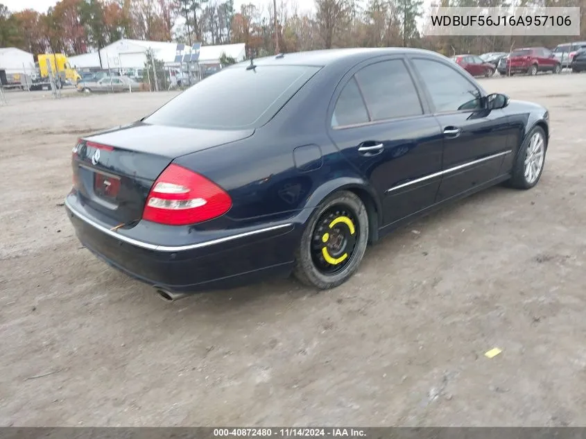 2006 Mercedes-Benz E 350 VIN: WDBUF56J16A957106 Lot: 40872480