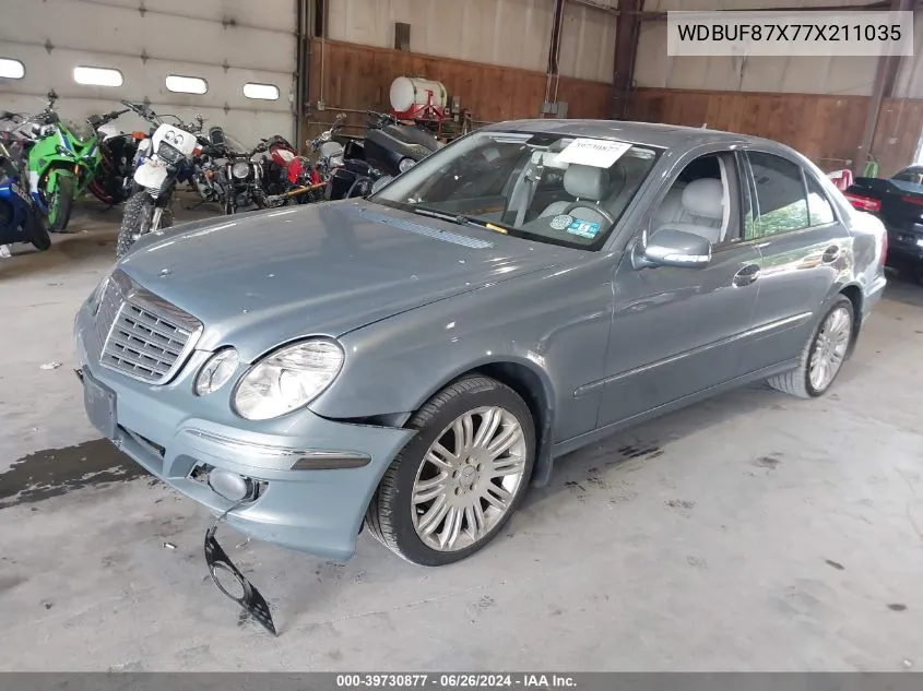 2007 Mercedes-Benz E 350 4Matic VIN: WDBUF87X77X211035 Lot: 39730877