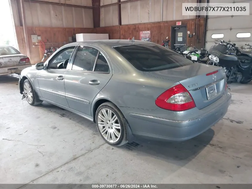 2007 Mercedes-Benz E 350 4Matic VIN: WDBUF87X77X211035 Lot: 39730877