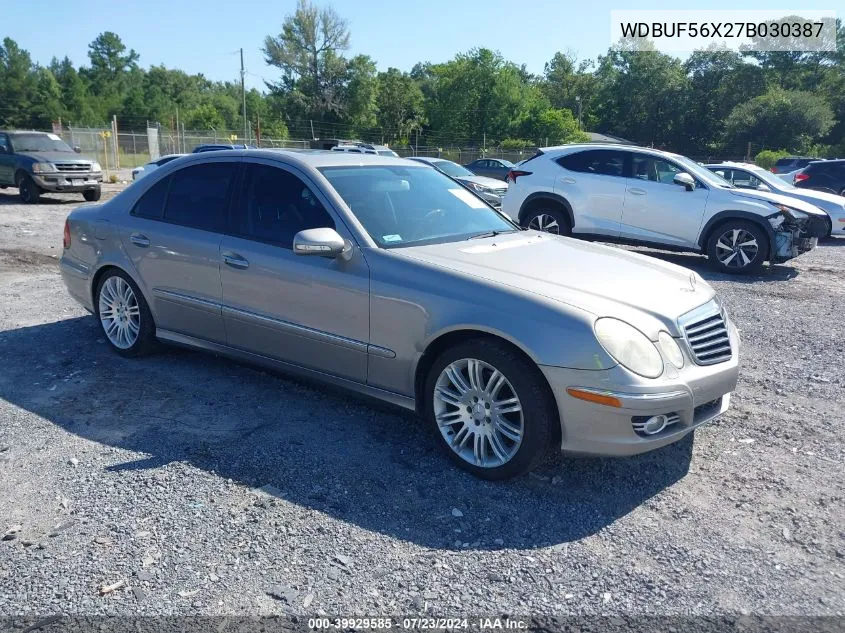 2007 Mercedes-Benz E 350 VIN: WDBUF56X27B030387 Lot: 39929585