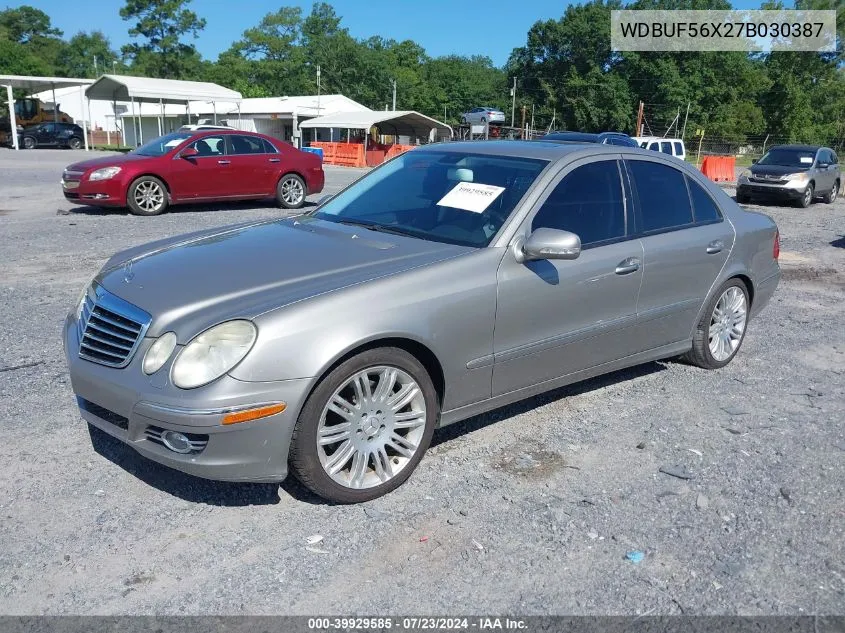 2007 Mercedes-Benz E 350 VIN: WDBUF56X27B030387 Lot: 39929585