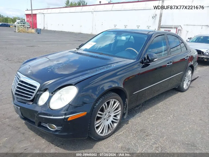 2007 Mercedes-Benz E 350 4Matic VIN: WDBUF87X77X221676 Lot: 39945002