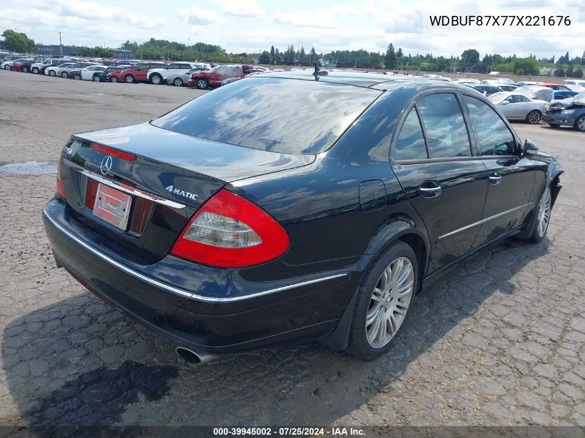 2007 Mercedes-Benz E 350 4Matic VIN: WDBUF87X77X221676 Lot: 39945002