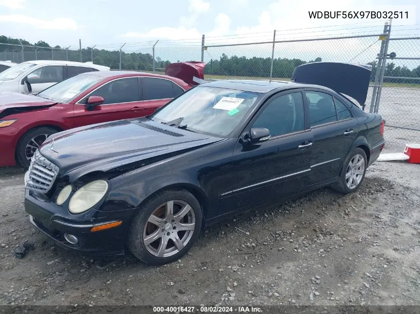 2007 Mercedes-Benz E 350 VIN: WDBUF56X97B032511 Lot: 40016427