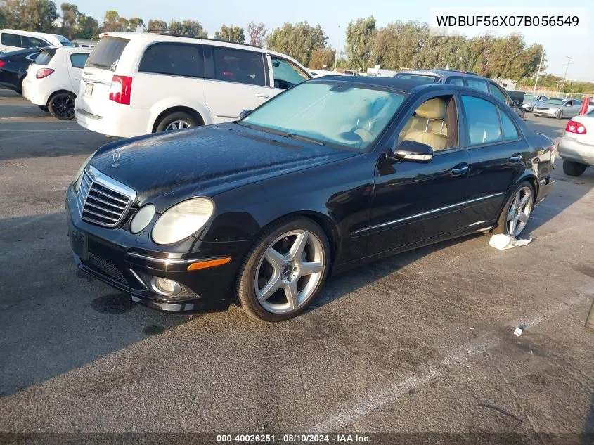 2007 Mercedes-Benz E 350 VIN: WDBUF56X07B056549 Lot: 40026251