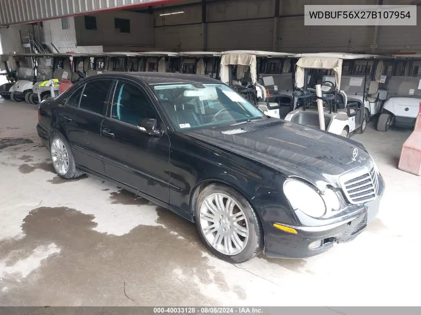 2007 Mercedes-Benz E 350 VIN: WDBUF56X27B107954 Lot: 40033128