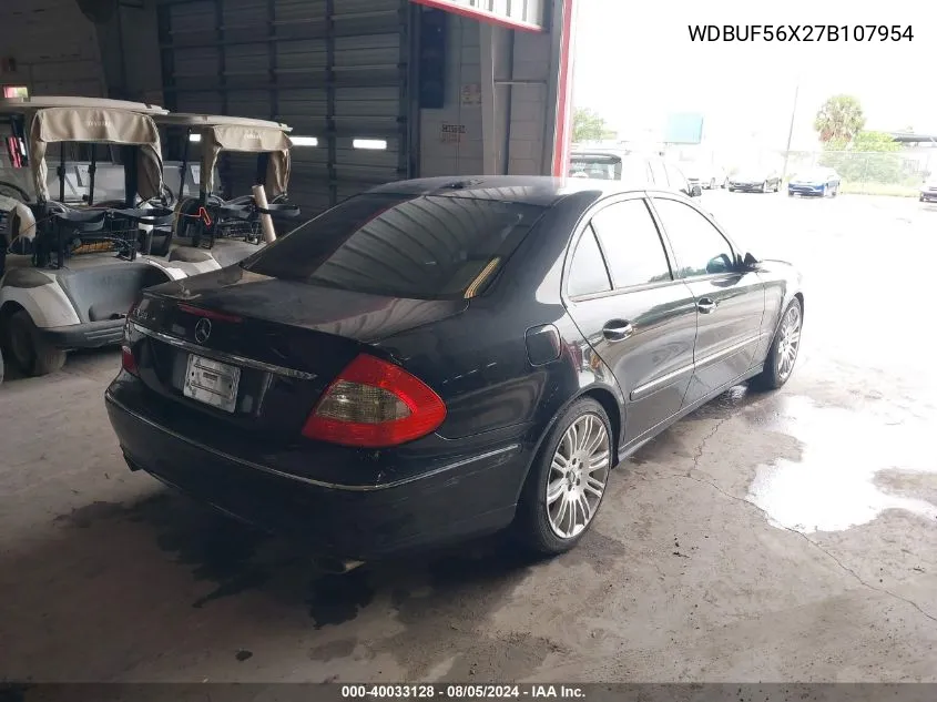 2007 Mercedes-Benz E 350 VIN: WDBUF56X27B107954 Lot: 40033128